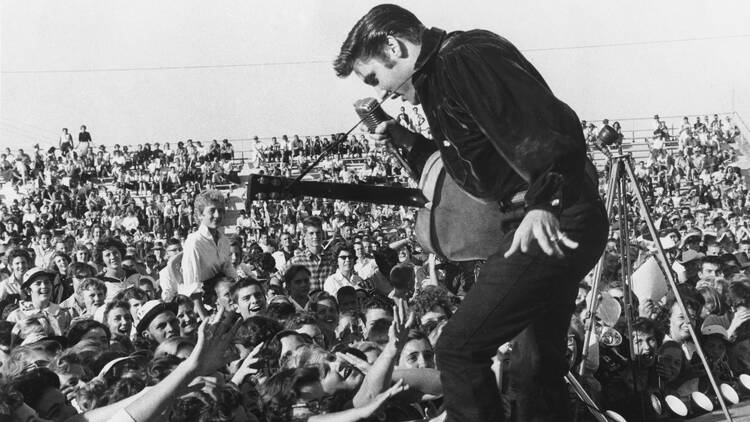 Photograph: 1956, September 27; Live performance at Tupelo Fairgrounds Tupelo, MS