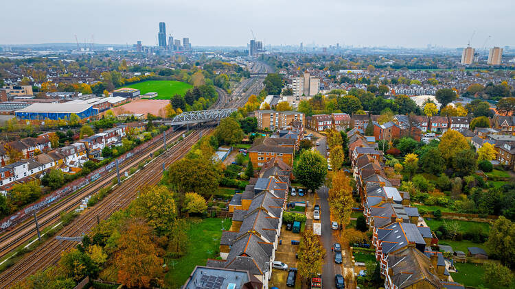 Aerial shot of Ealing 