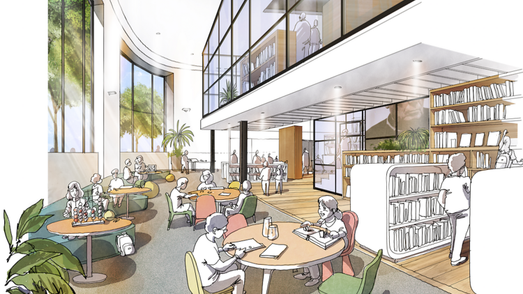 Imagem de projecto da Biblioteca António Lobo Antunes
