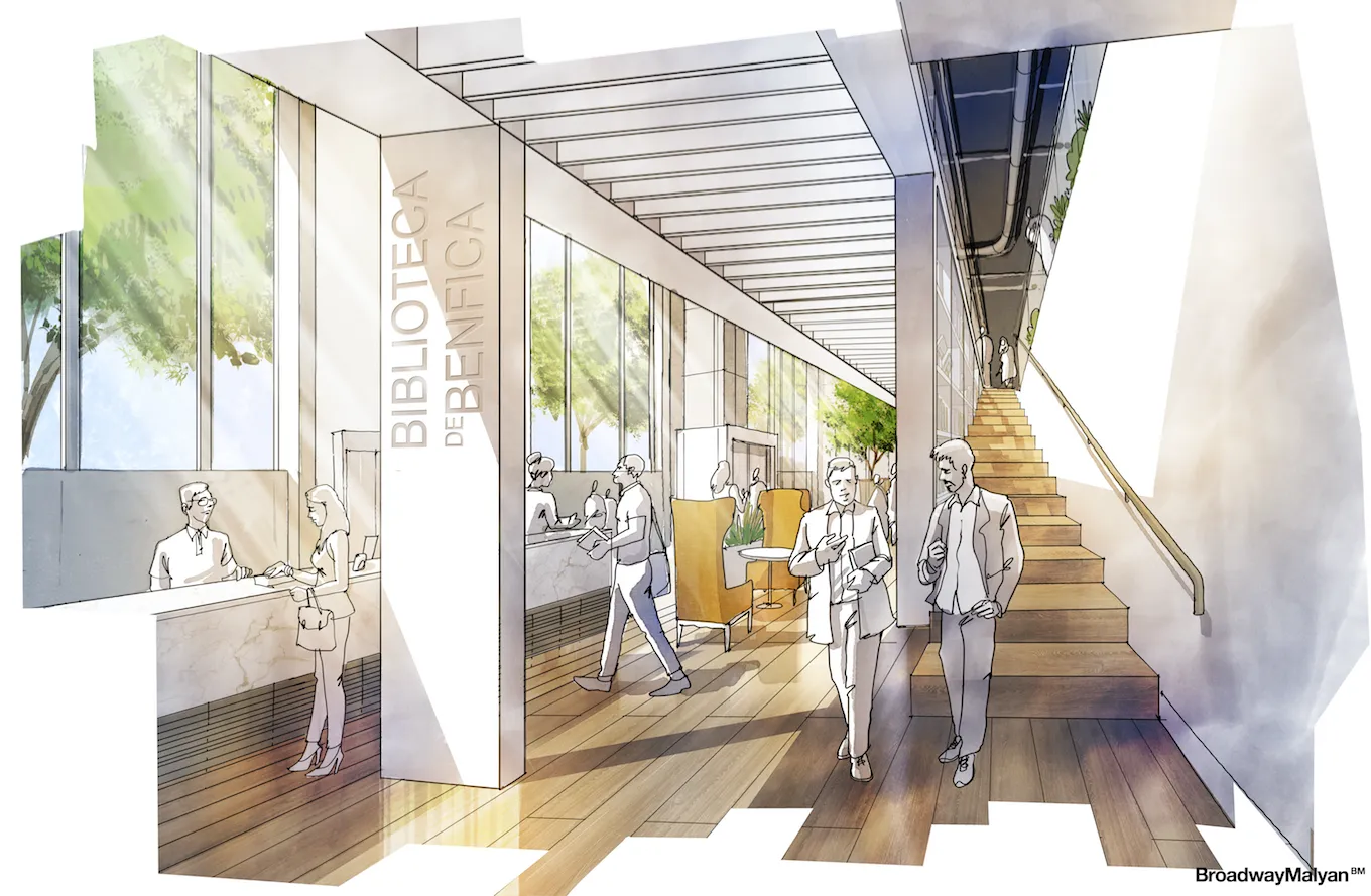 Imagem de projecto da Biblioteca António Lobo Antunes