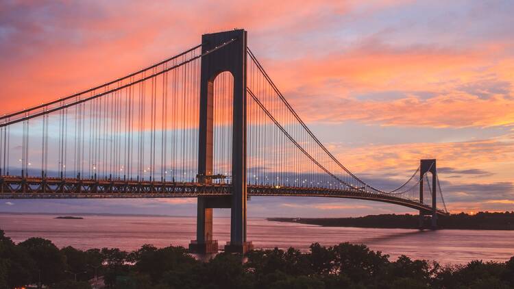 Verrazzano-Narrows Bridge in Brooklyn, NY