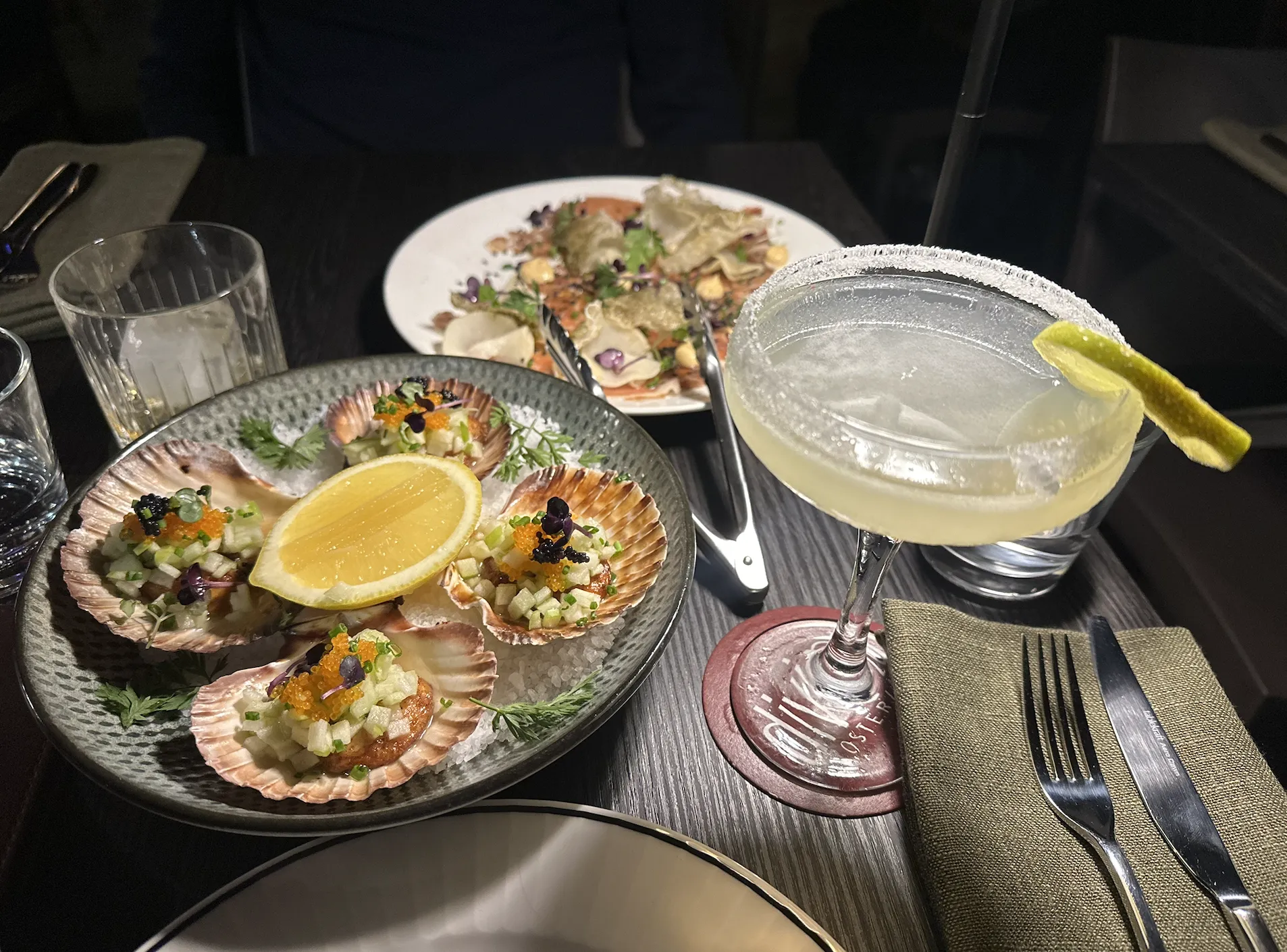 Scallops and a Margarita