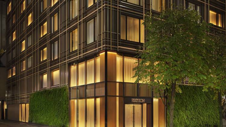 The exterior of The Tokyo Edition, Ginza