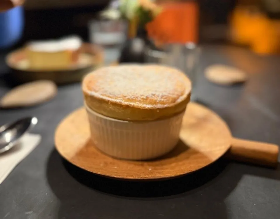 Grand Marnier Souffle at Ongetem