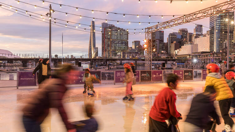 Ice Skating at Darling Harbour