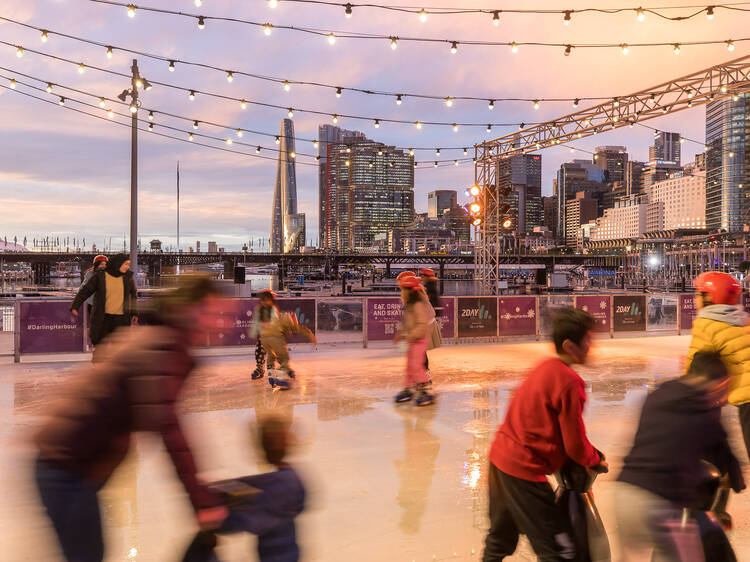 Ice Skating at Darling Harbour