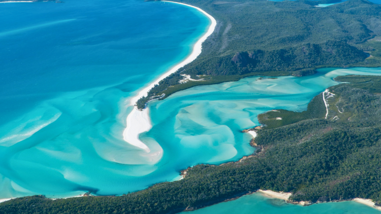 Aerial of Whitehaven Beach