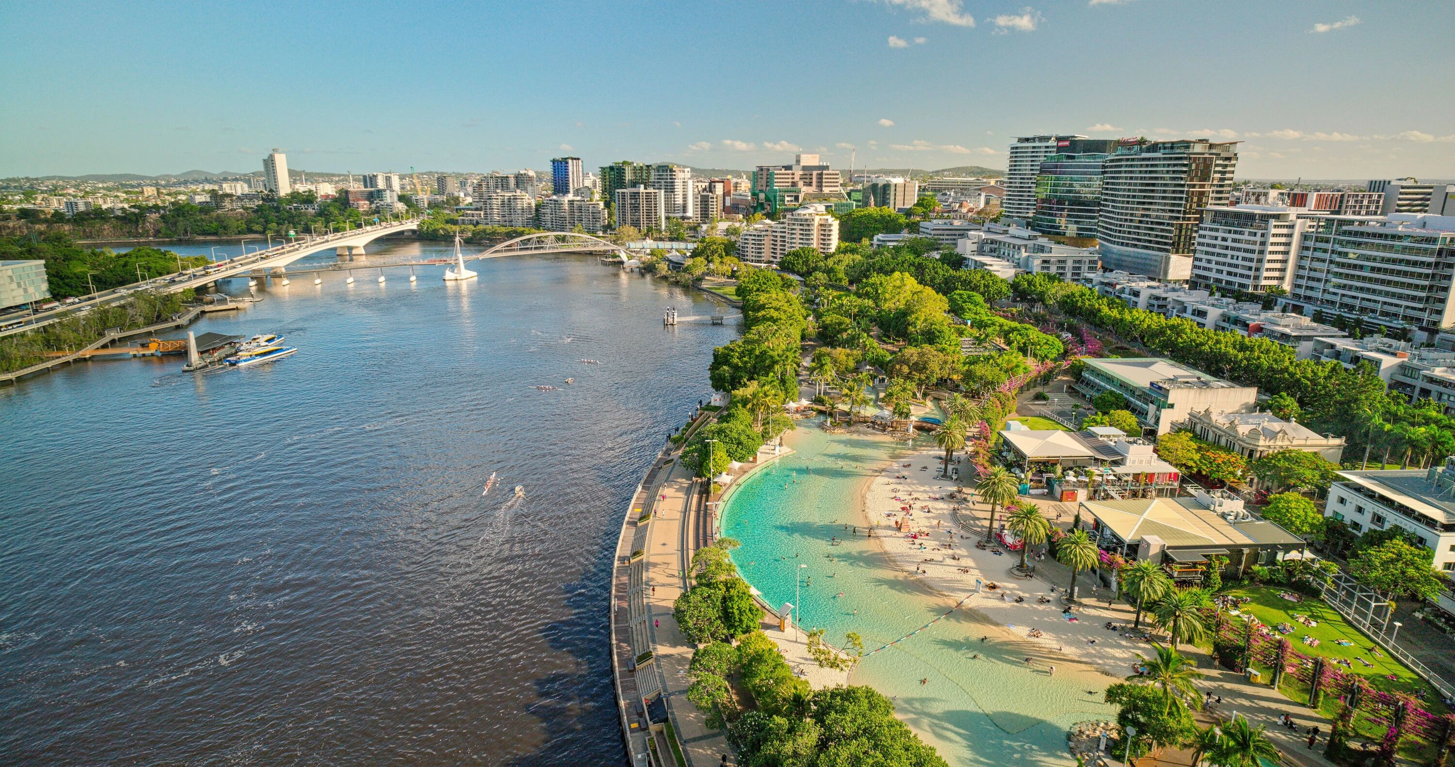 Aerial view of South Bank