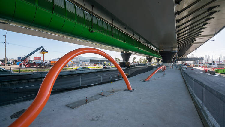 Construction of the West Gate Tunnel veloway.