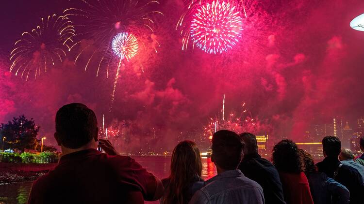 Macy's July 4th fireworks display in New York City