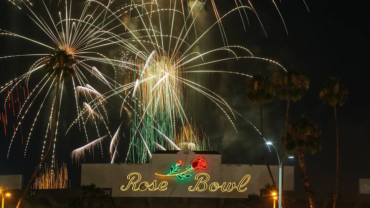 July 4th fireworks in Los Angeles