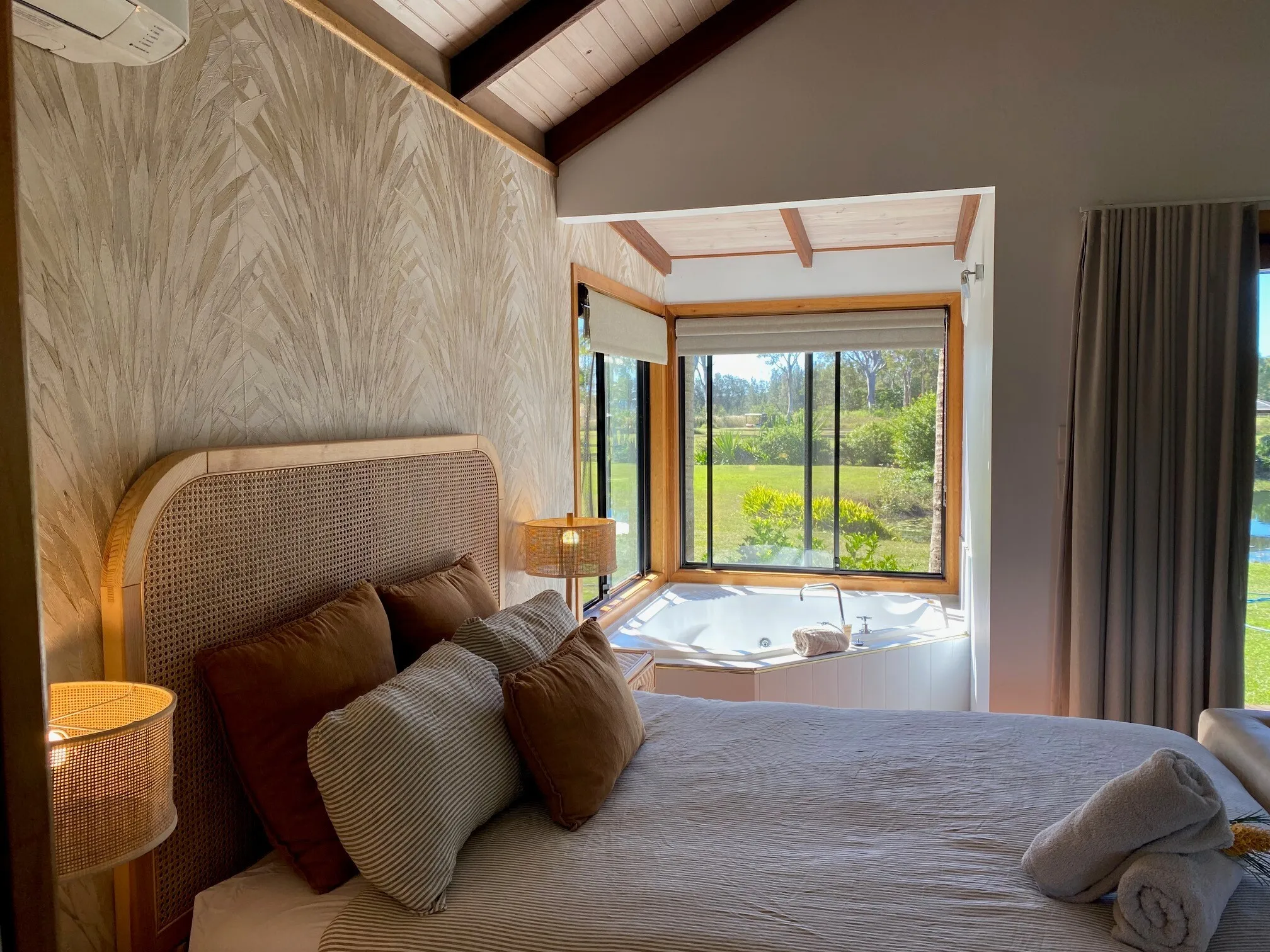 Bed with jacuzzi