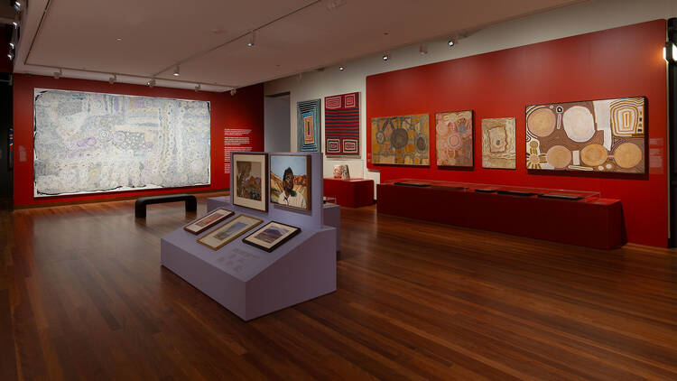 Installation view of 65,000 Years: A Short History of Australian Art.