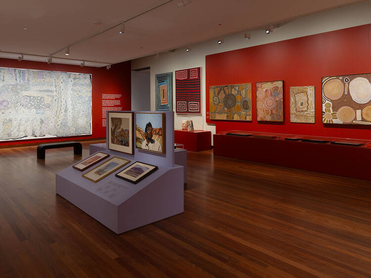 Installation view of 65,000 Years: A Short History of Australian Art.
