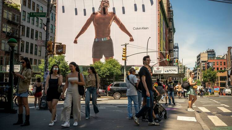 Calvin Klein billboard in NYC