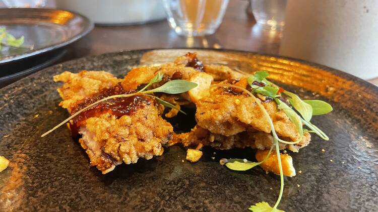 Jerk fried chicken at Little Bat Bar