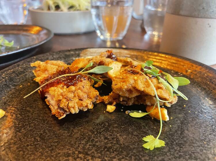 Jerk fried chicken at Little Bat Bar