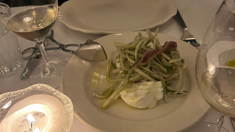 The puntarelle dish at Osteria Mucca