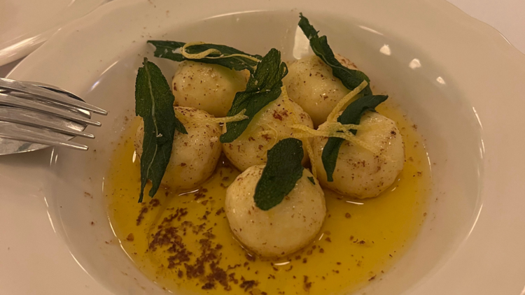 The gnudi at Osteria Mucca