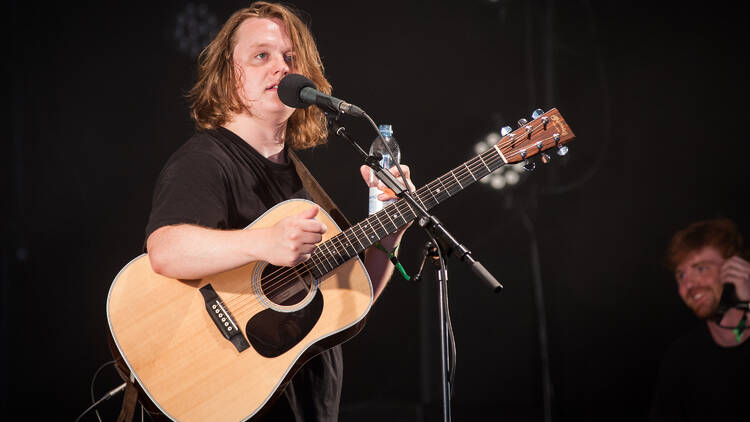 Lewis Capaldi - Ilosaarirock 2018 on stage with guitar