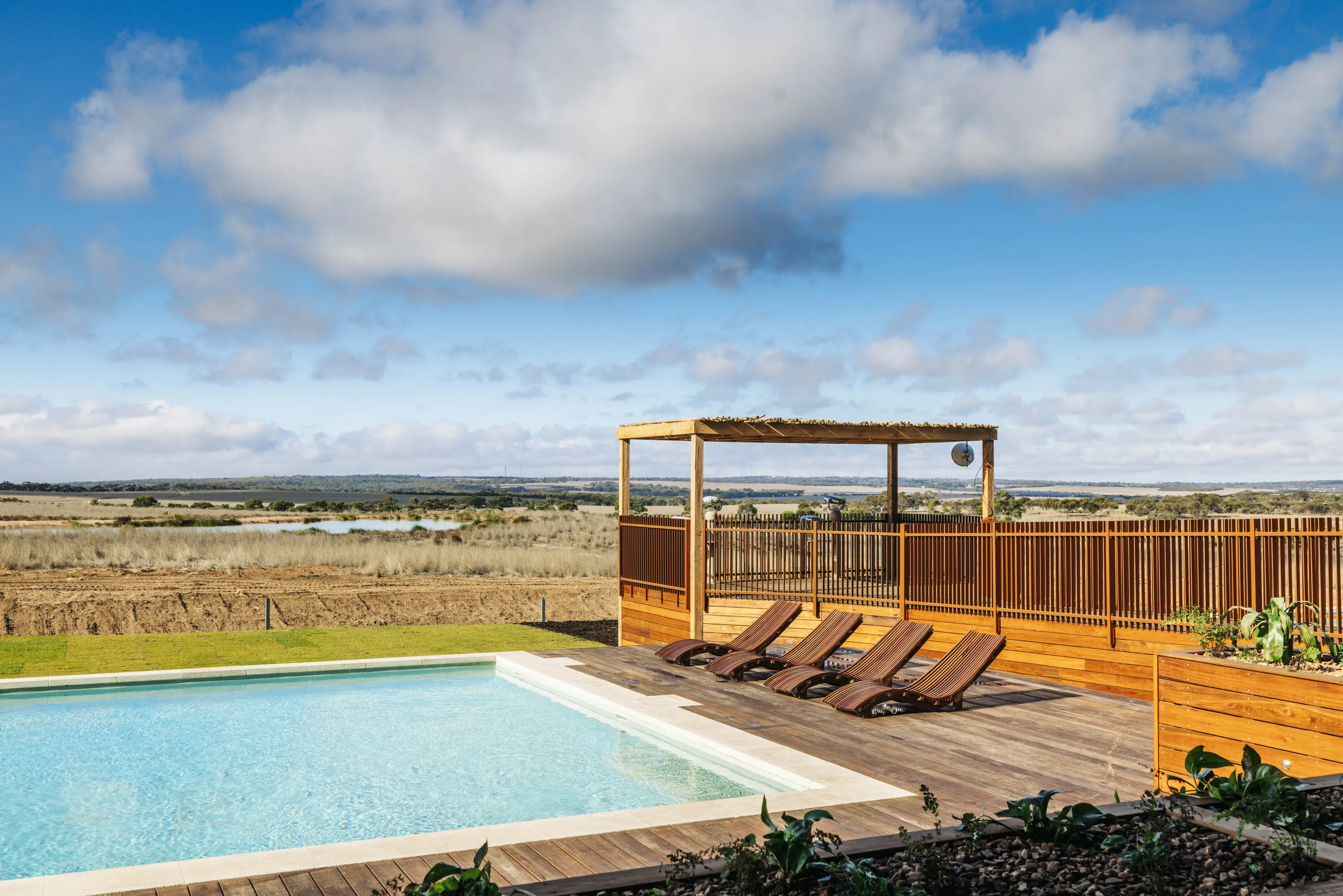 Pool with lounges