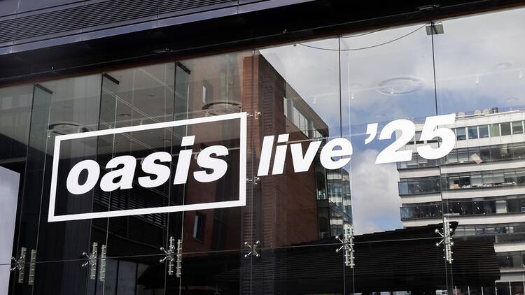 Oasis merch shop in Manchester, UK