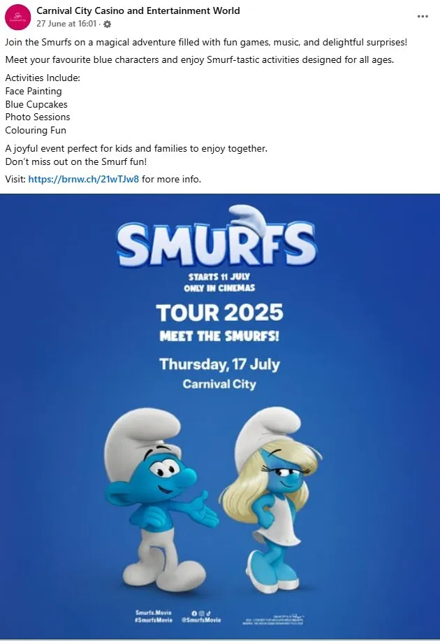 The Smurfs meet and greet