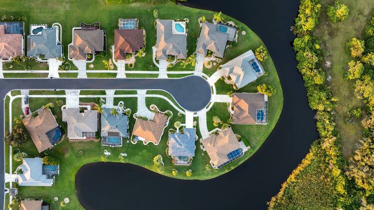 Suburban homes in North Port, Florida