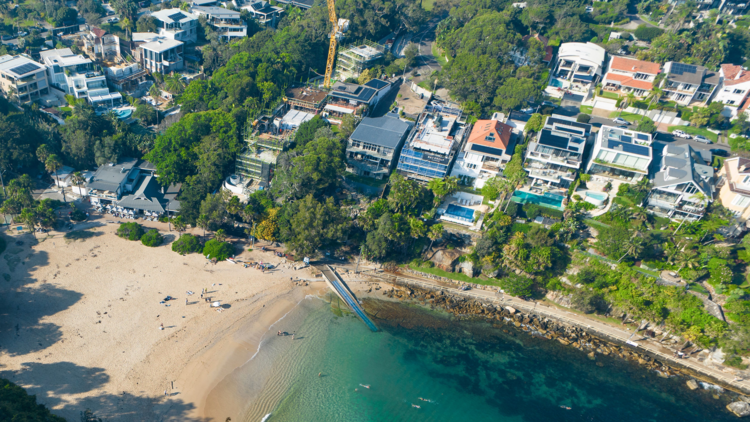 Shelly Beach Sydney aerial