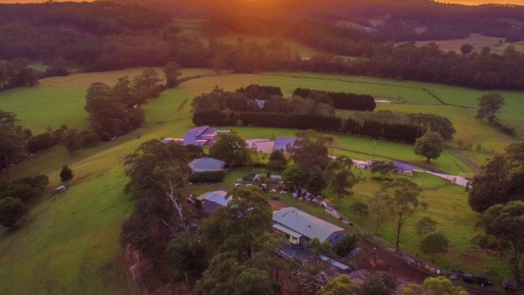 South Coast NSW aerial view