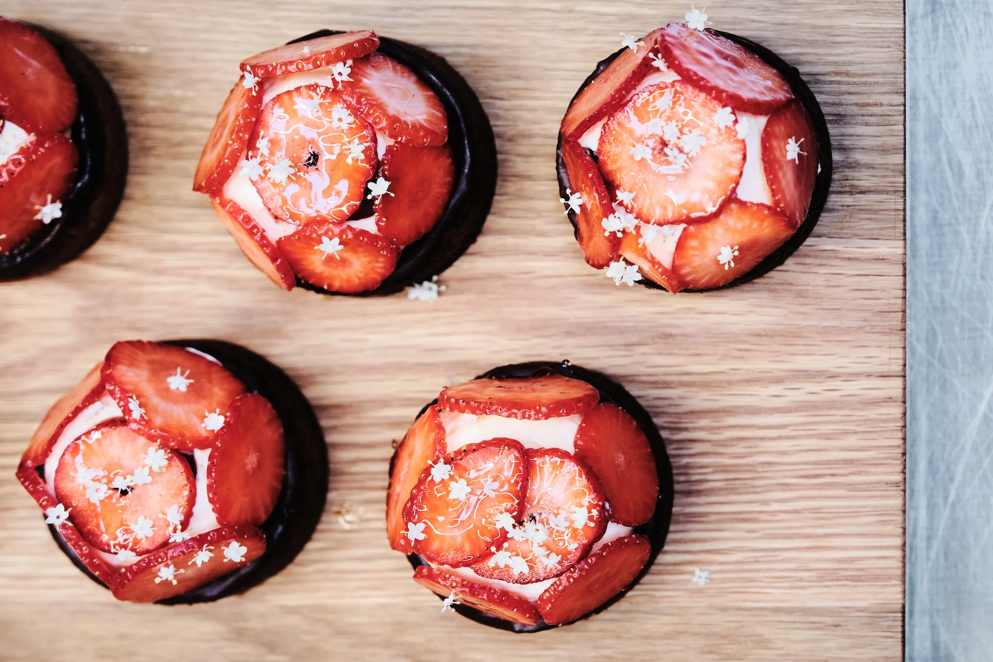 Strawberry tarts at Hart Bakery