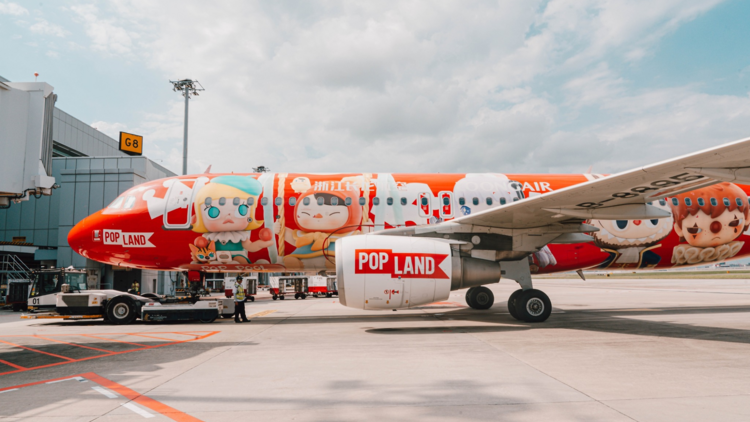 Pop Mart airplanes Changi Airport