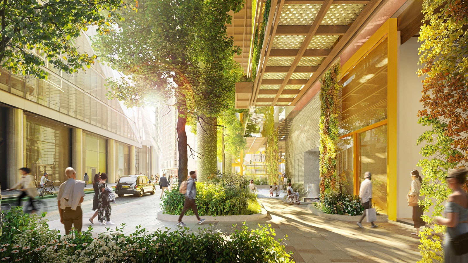 Render of lower levels at 63 St Mary’s Axe skyscraper