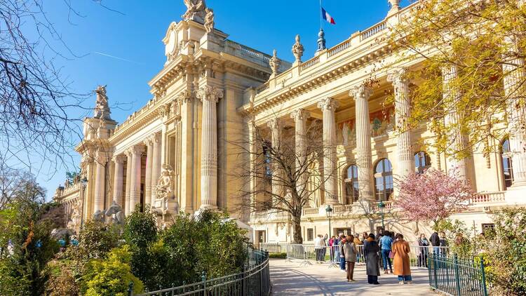 Paris, France - 01 April 2025: Great Palace (Grand Palais) on Champs Elysees avenue