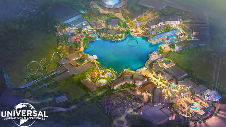 Artist rendering of the potential Universal theme park map 