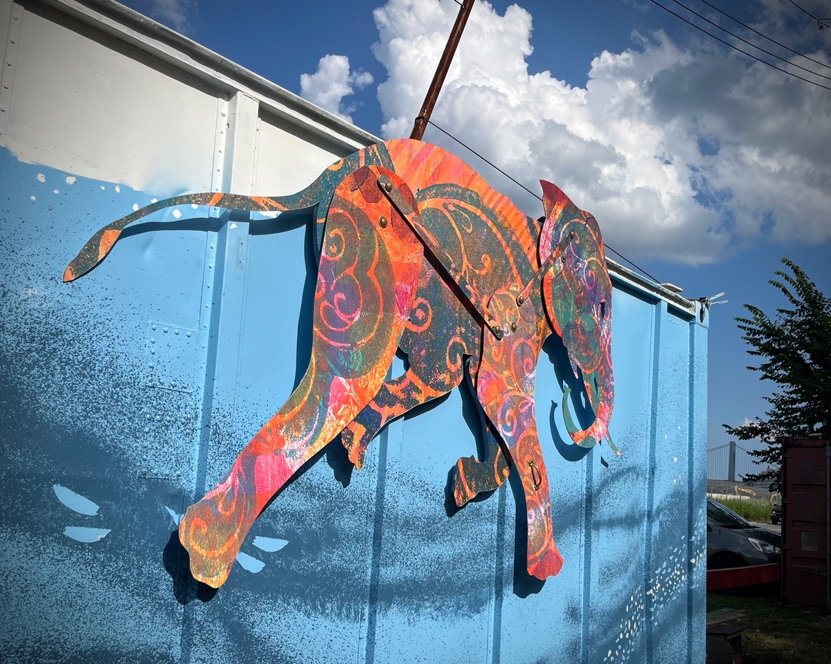 Play with this interactive elephant artwork on Staten Island this summer