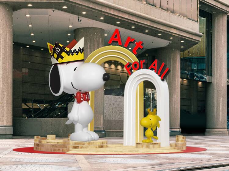 「“Art for All” for Peanuts 75th Anniversary」時代廣場《花生漫畫》展覽
