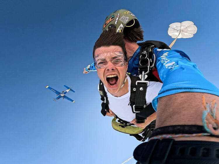 Australia attempts record-breaking skydive in a bid to have it included in the Brisbane 2032 Olympics