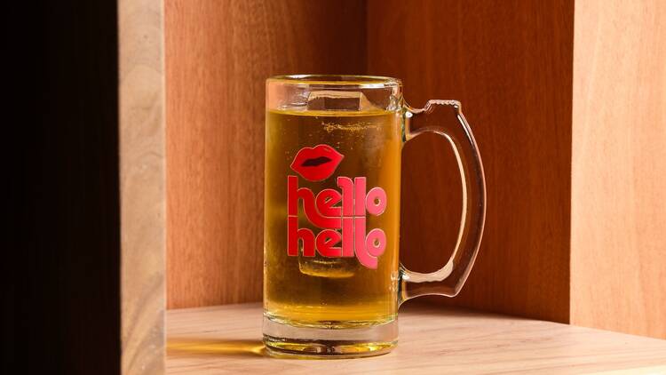 A red bull vodka in a mug