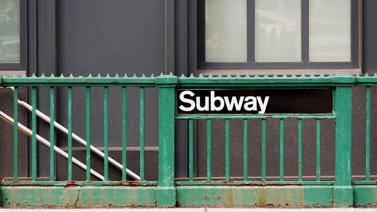Entrance to subway station in NYC