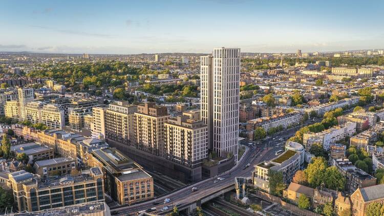 100 Kensington from above 
