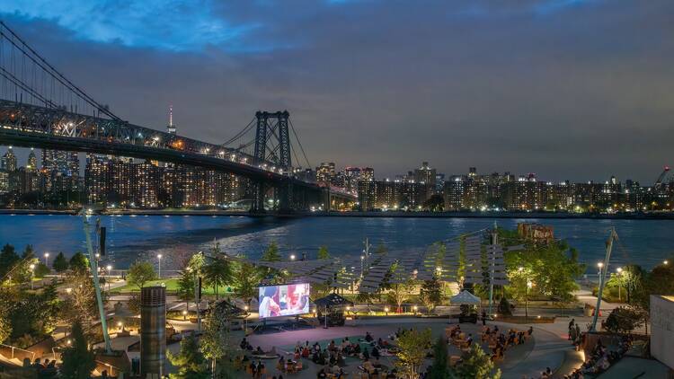 Movie Nights in the Square at Domino Park
