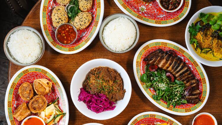 A picture of some of the Malaysian dishes served at Lucky Lychee