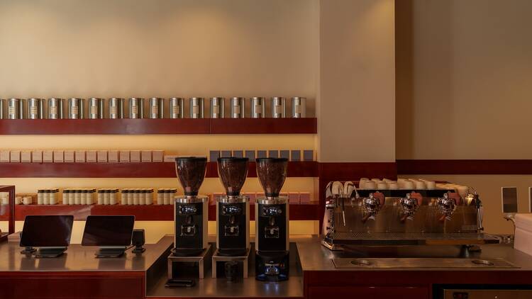 | a coffee counter