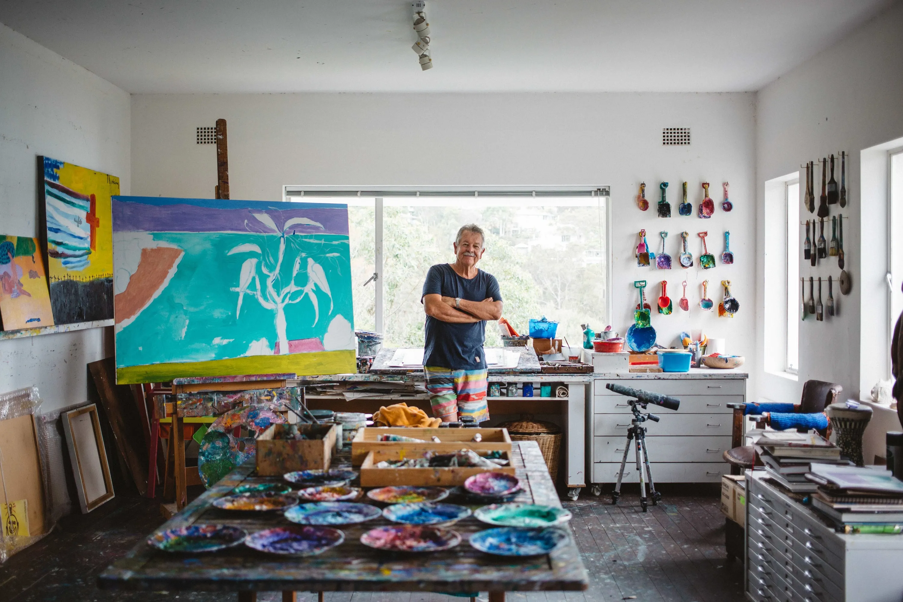 Ken Done in his art gallery