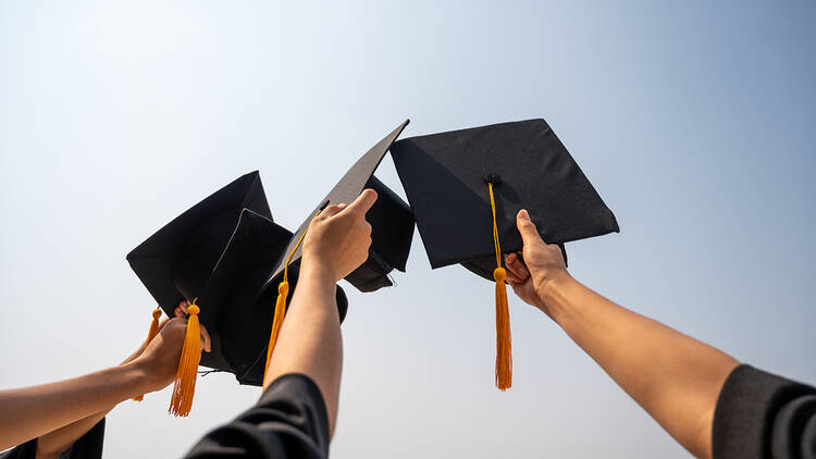University graduates at a graduation