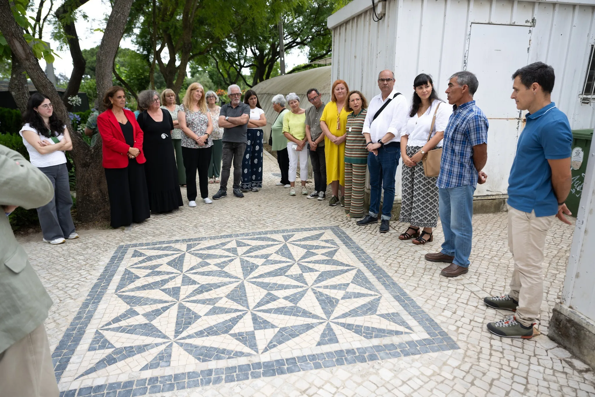 Apresentação do novo padrão na Escola de Calceteiros de Lisboa