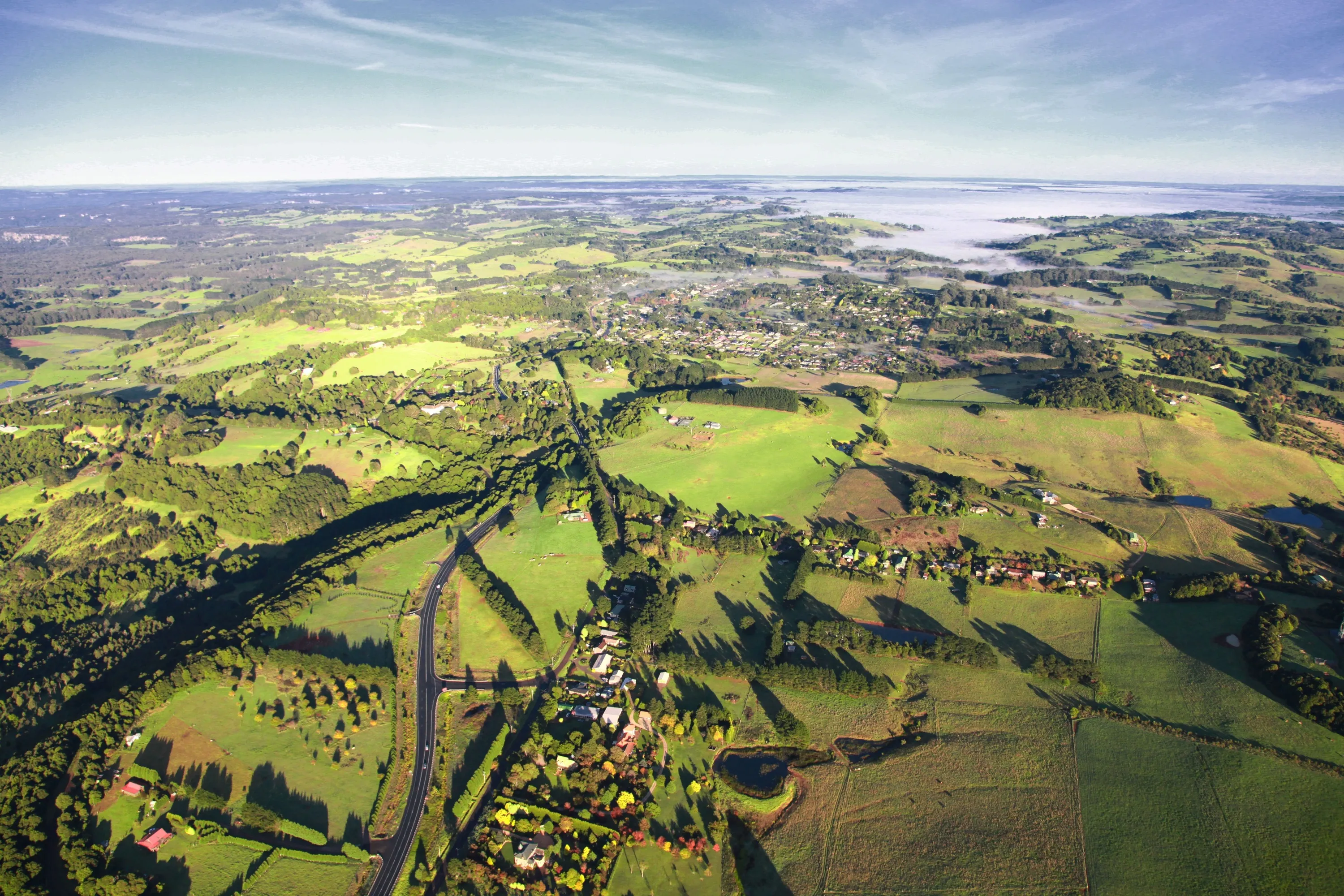 Scenic aerial of Robertson in the Southern Highlands.
