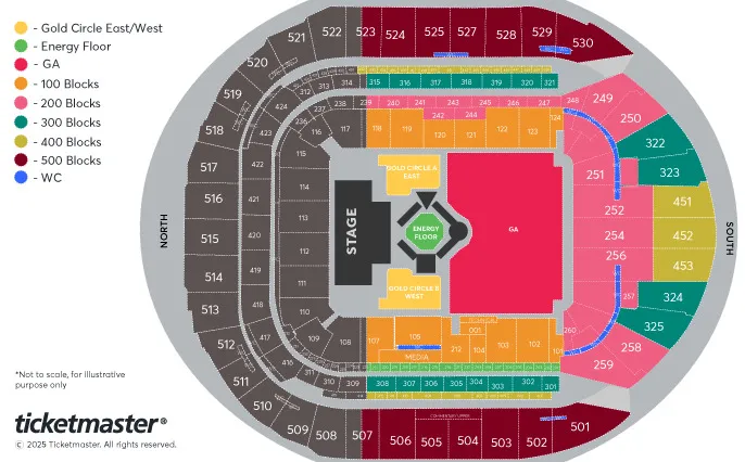Seating plan for Kendrick Lamar and SZA at Tottenham Hotspurs Stadium