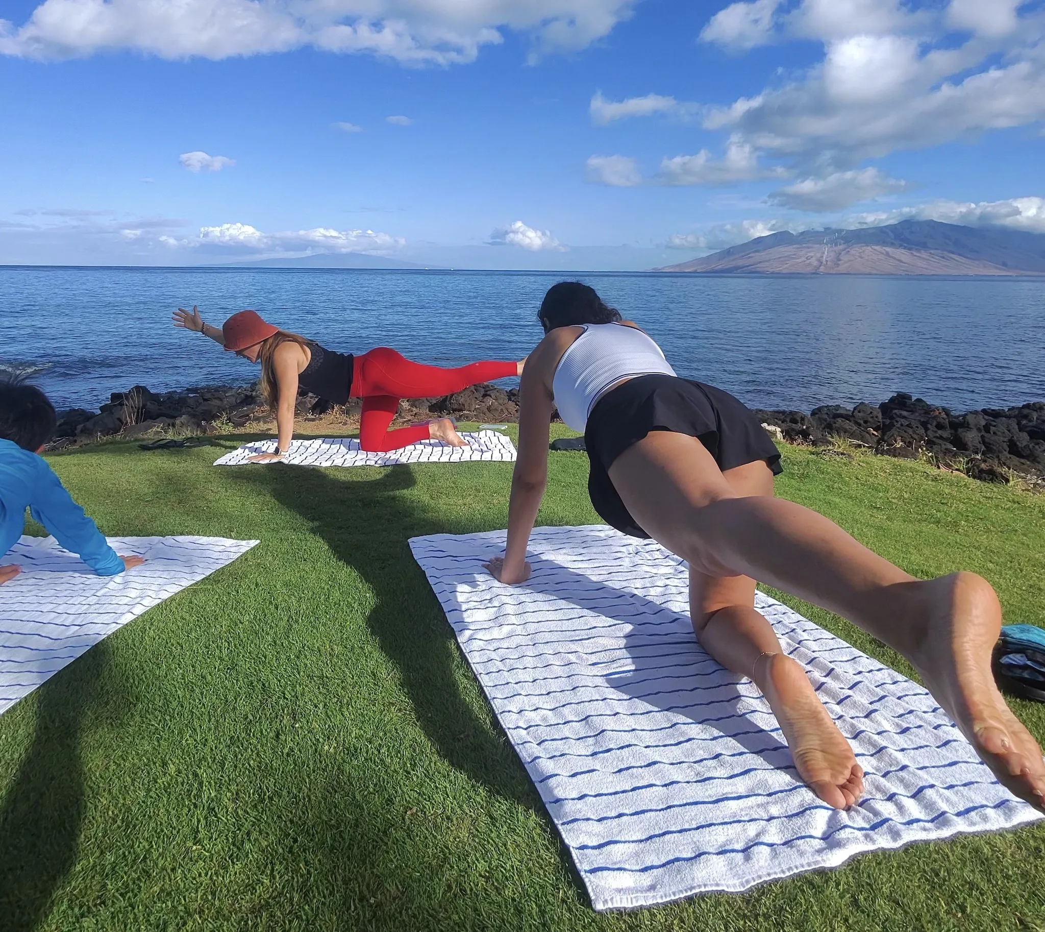 Yoga on the beach at Wailea Beach Resort
